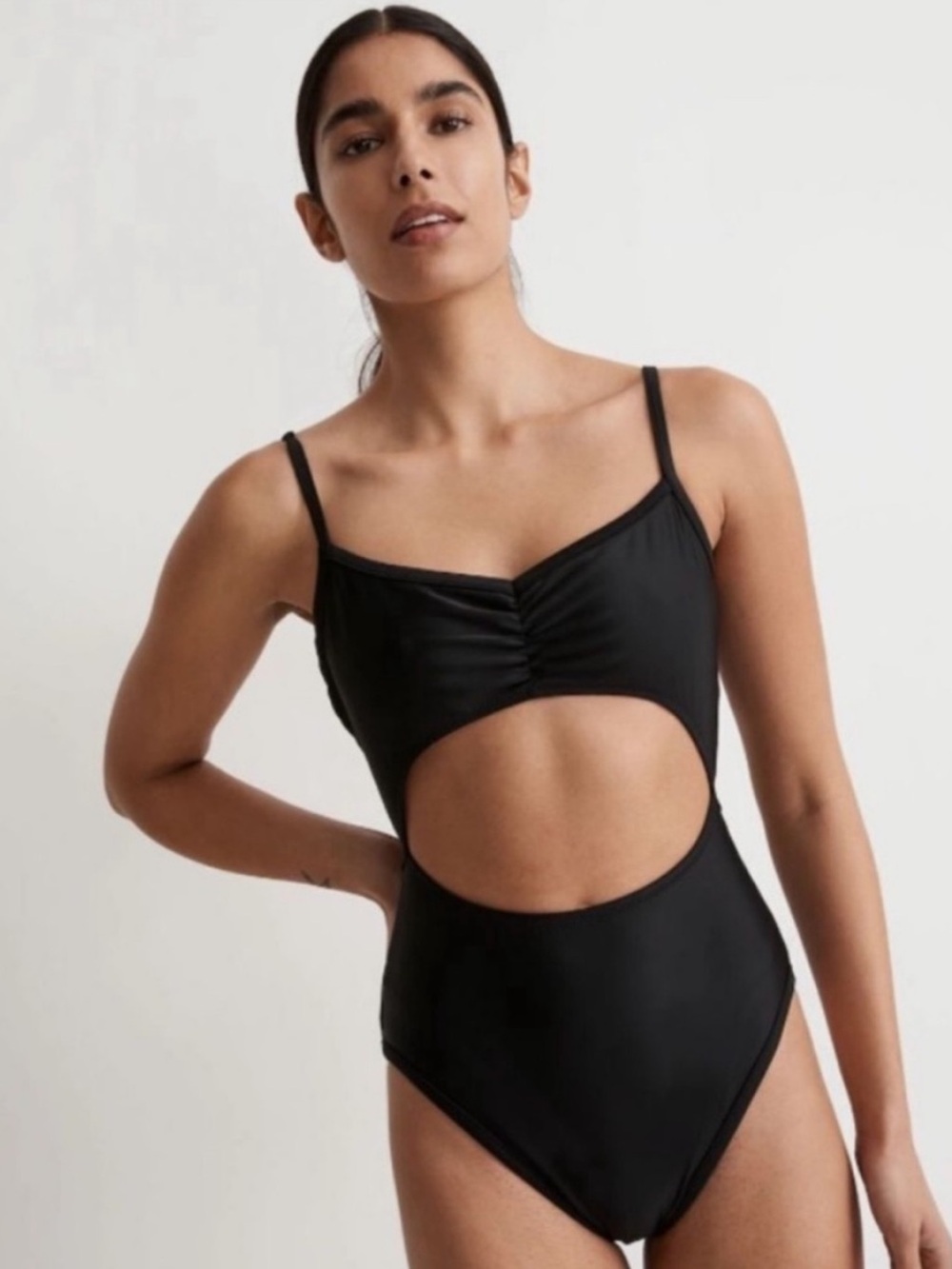 Madewell Swim XXS One Piece Swimsuit Black